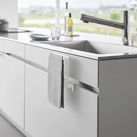 キッチンシンク下収納扉タオルハンガー タワー Ｈ15