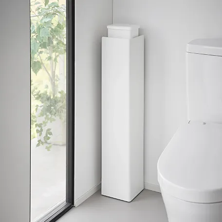 キャスター付きスリムトイレラック タワー