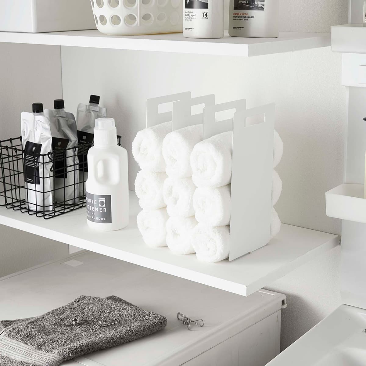 連結タオル収納ラック タワー 2個組のイメージ