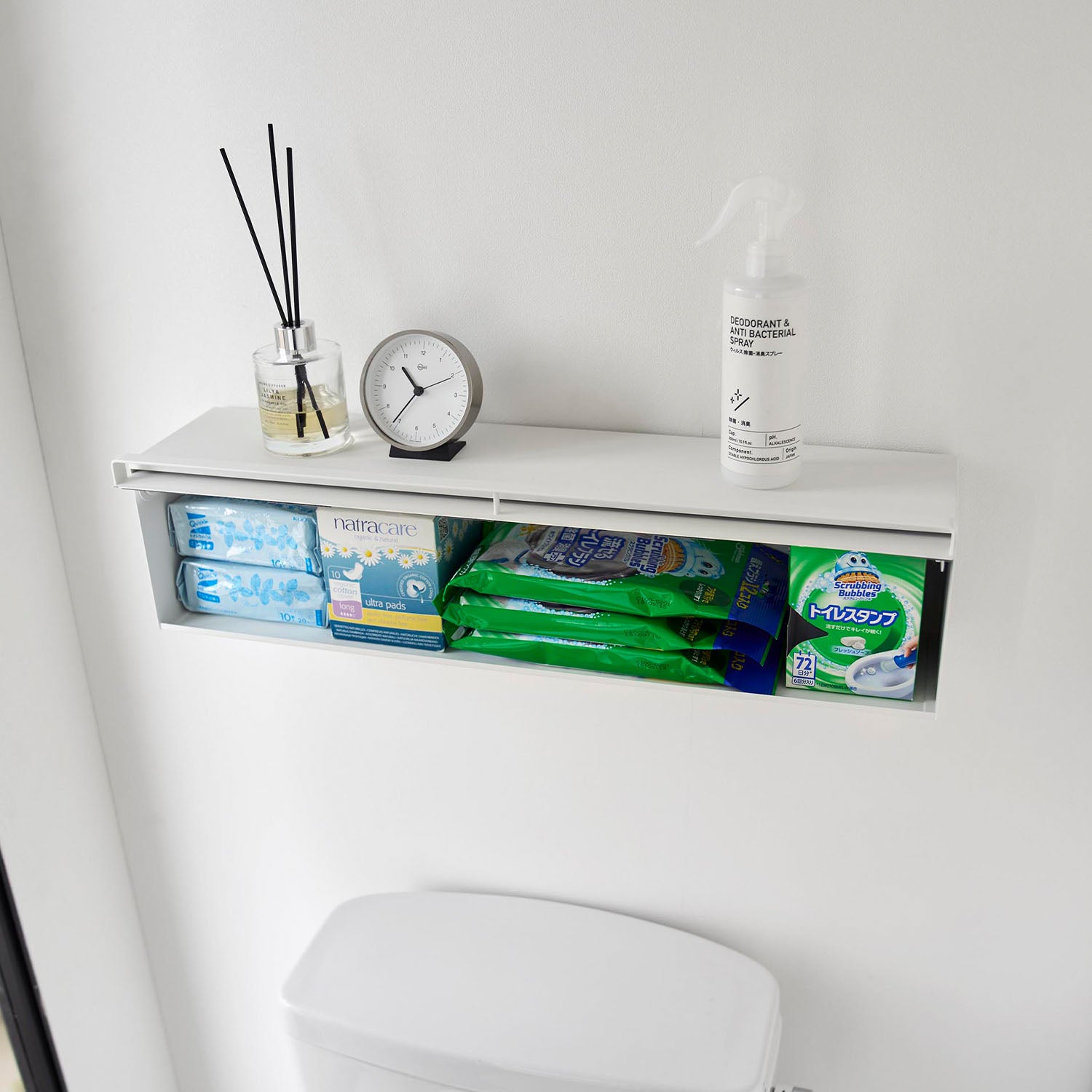 ウォール隠せるトイレ壁収納 タワー 石こうボード壁対応 | 山崎実業