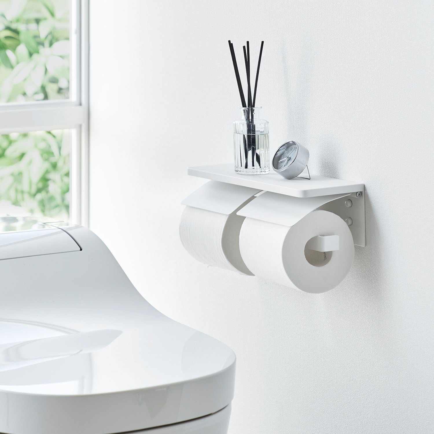 ウォールトイレットペーパーホルダー タワー ダブル 石こうボード壁