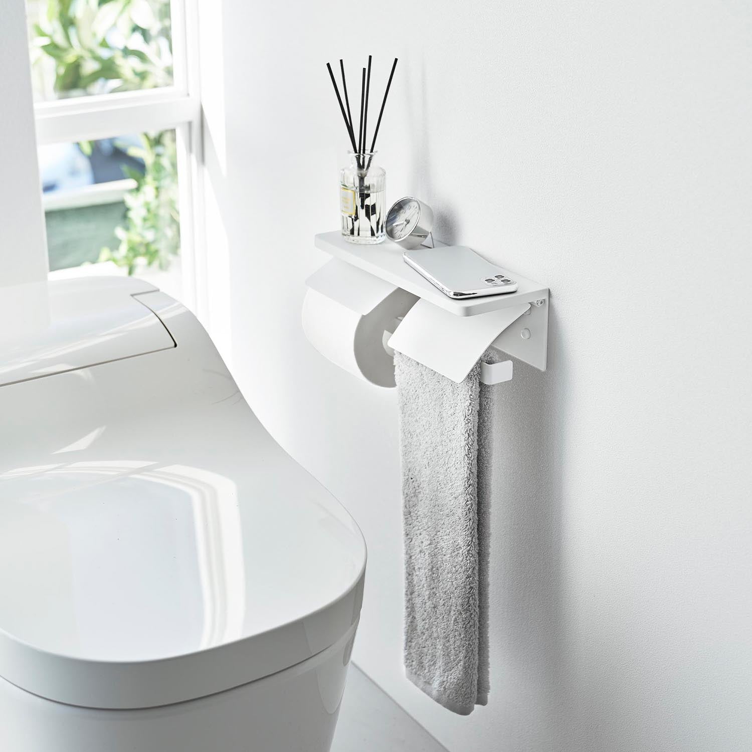 ウォールトイレットペーパーホルダー タワー ダブル 石こうボード壁