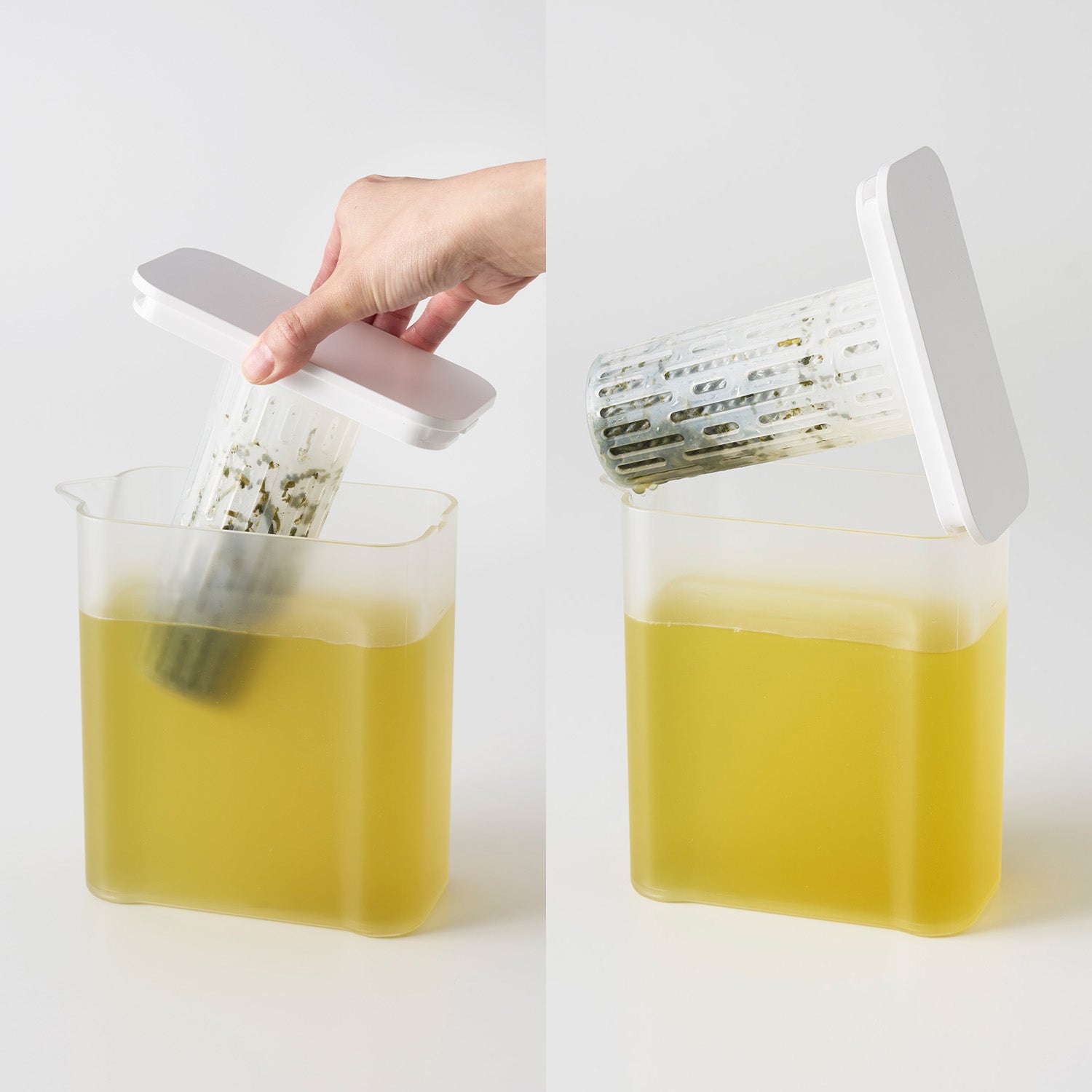 棚に入れられる冷水筒 タワー 1L | 山崎実業【公式】