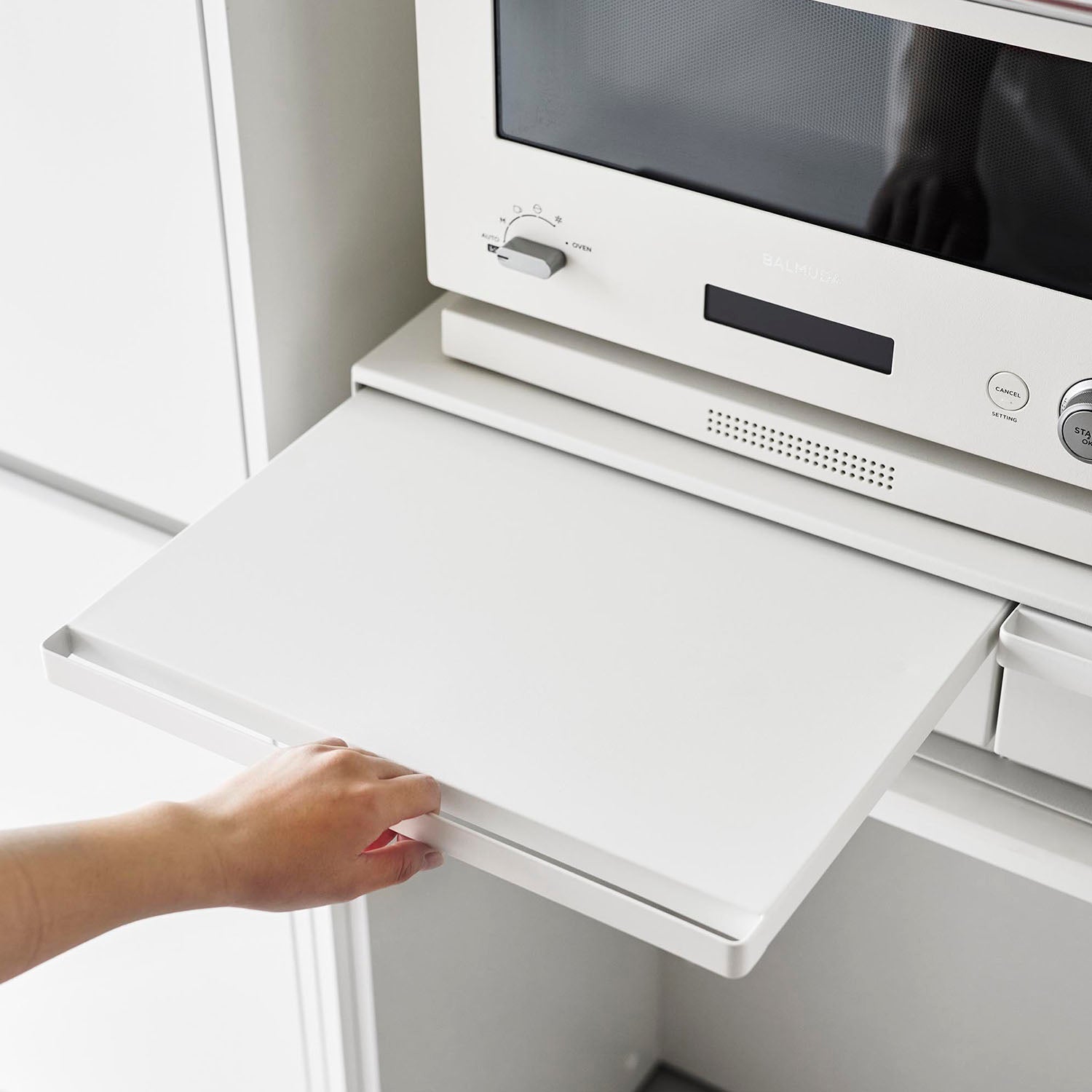 ツーウェイキッチン家電下引き出し&スライドテーブル タワー W80