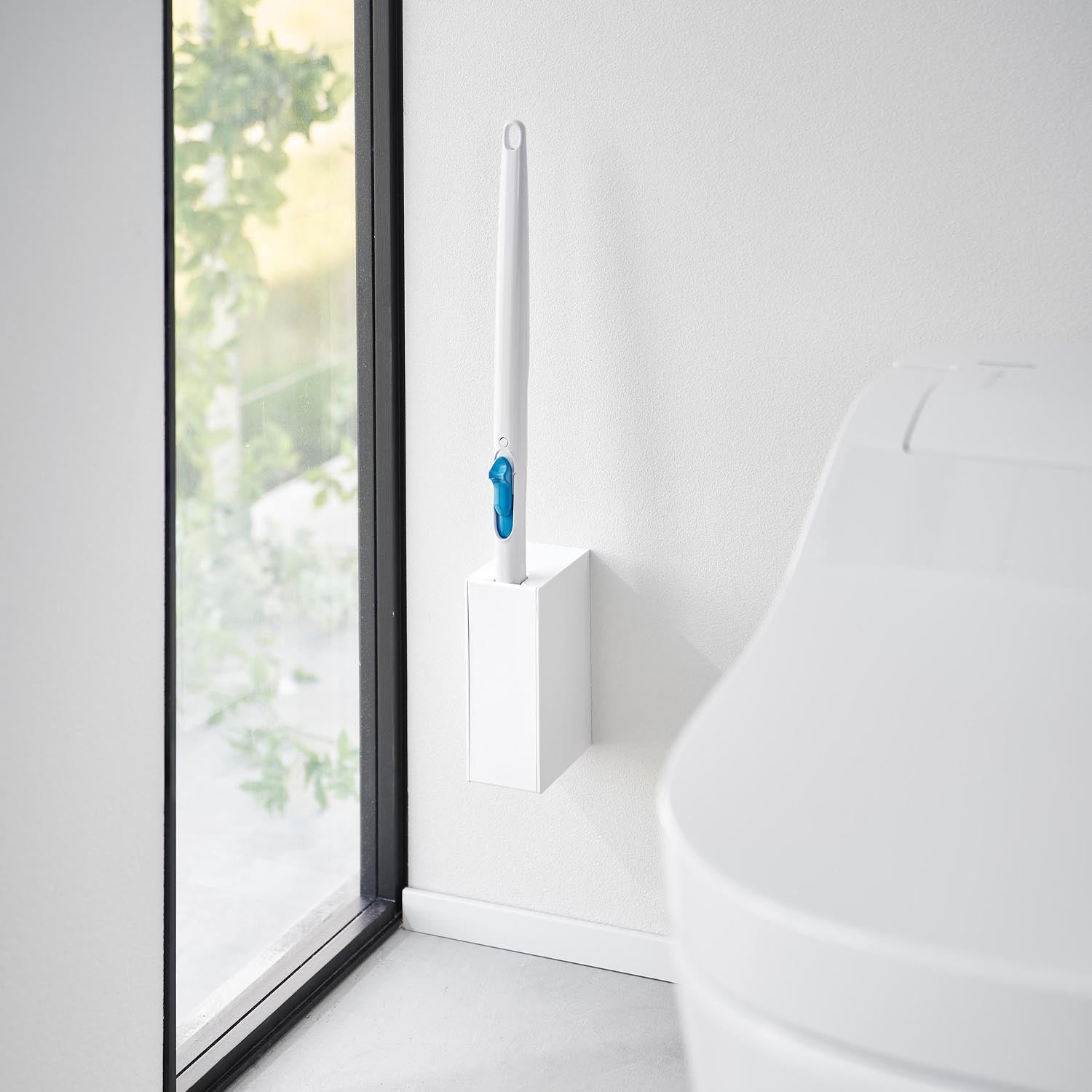 ウォール流せるトイレブラシホルダー タワー 石こうボード壁対応