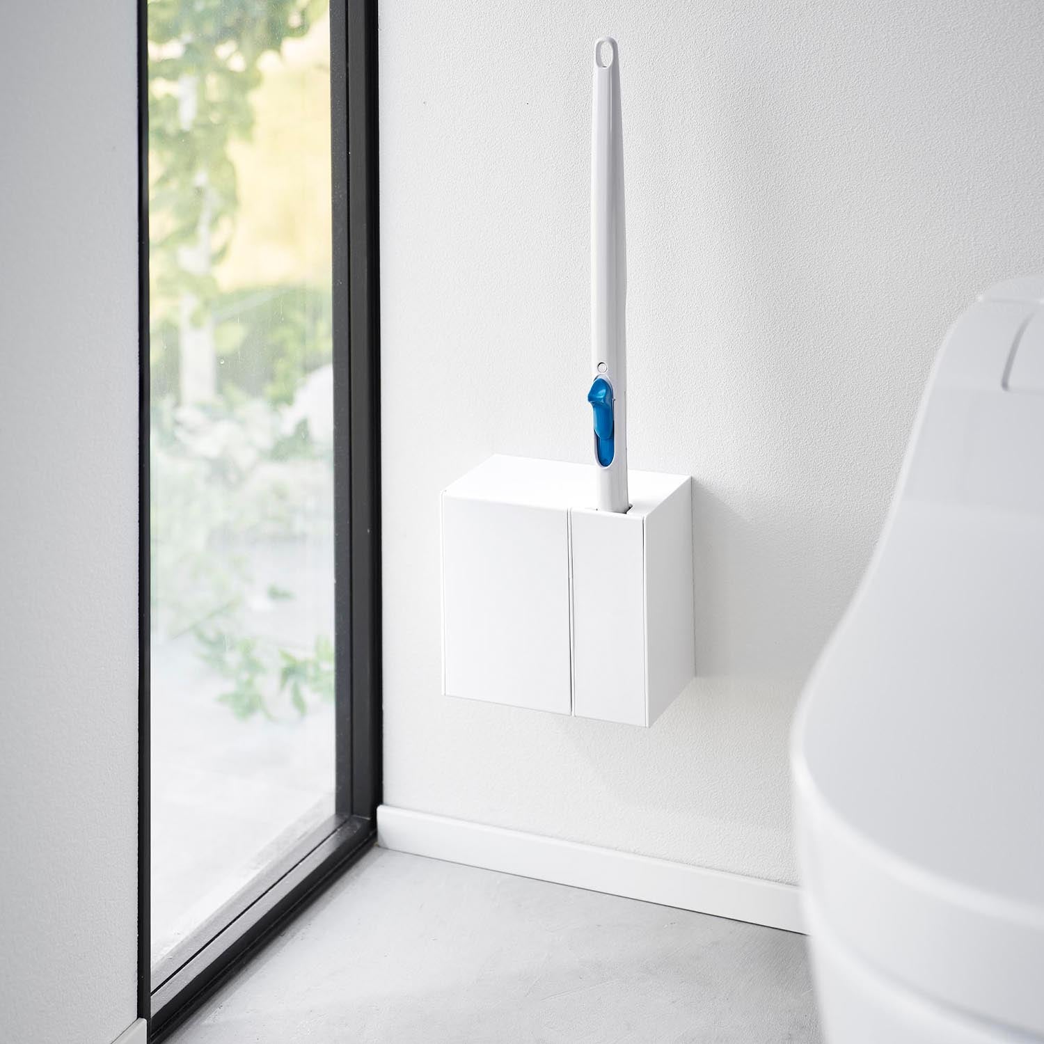 ウォール流せるトイレブラシ&替えブラシホルダー タワー 石こうボード