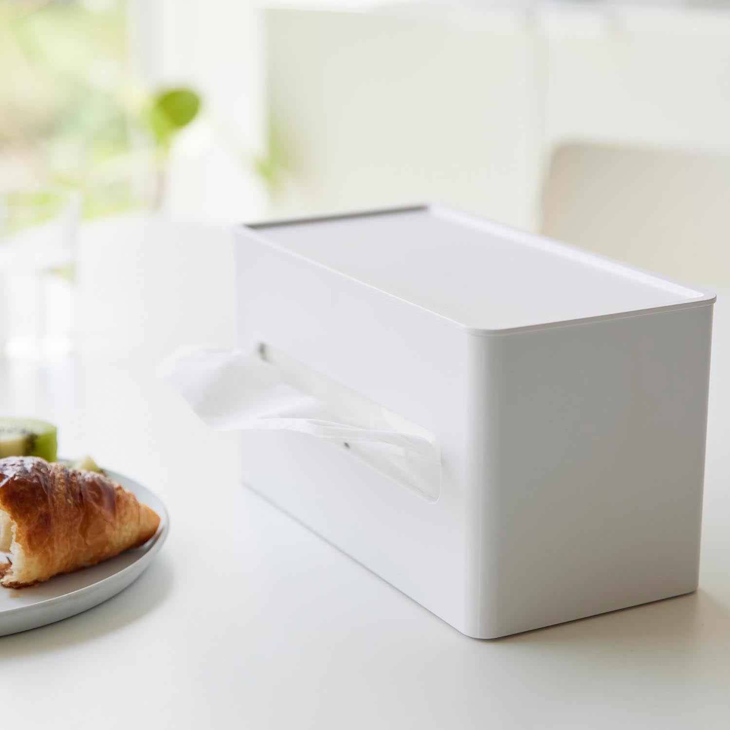 両面コンパクトティッシュ&ウェットシートケース タワー | 山崎実業