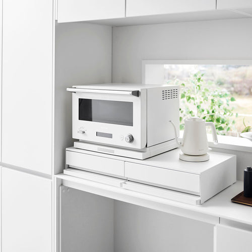 ツーウェイキッチン家電下引き出し&スライドテーブル タワー W80
