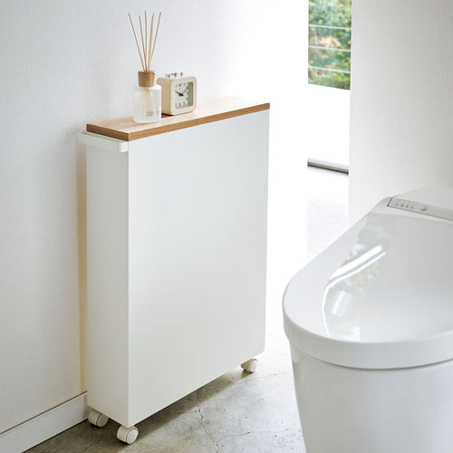 ハンドル付きスリムトイレラック タワー