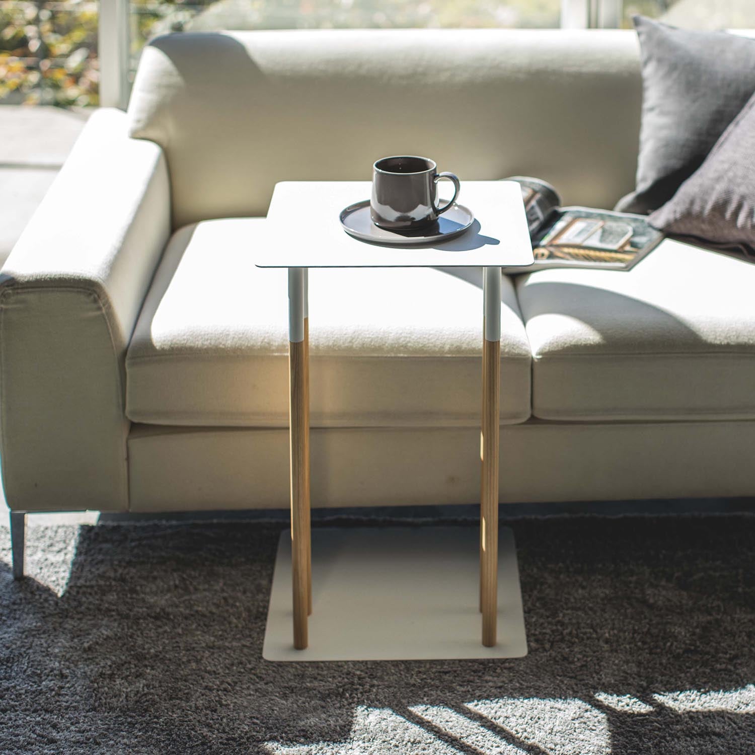 差し込みテーブル　定価100万円 差し込みサイドテーブル プレーン | 山崎実業【公式】